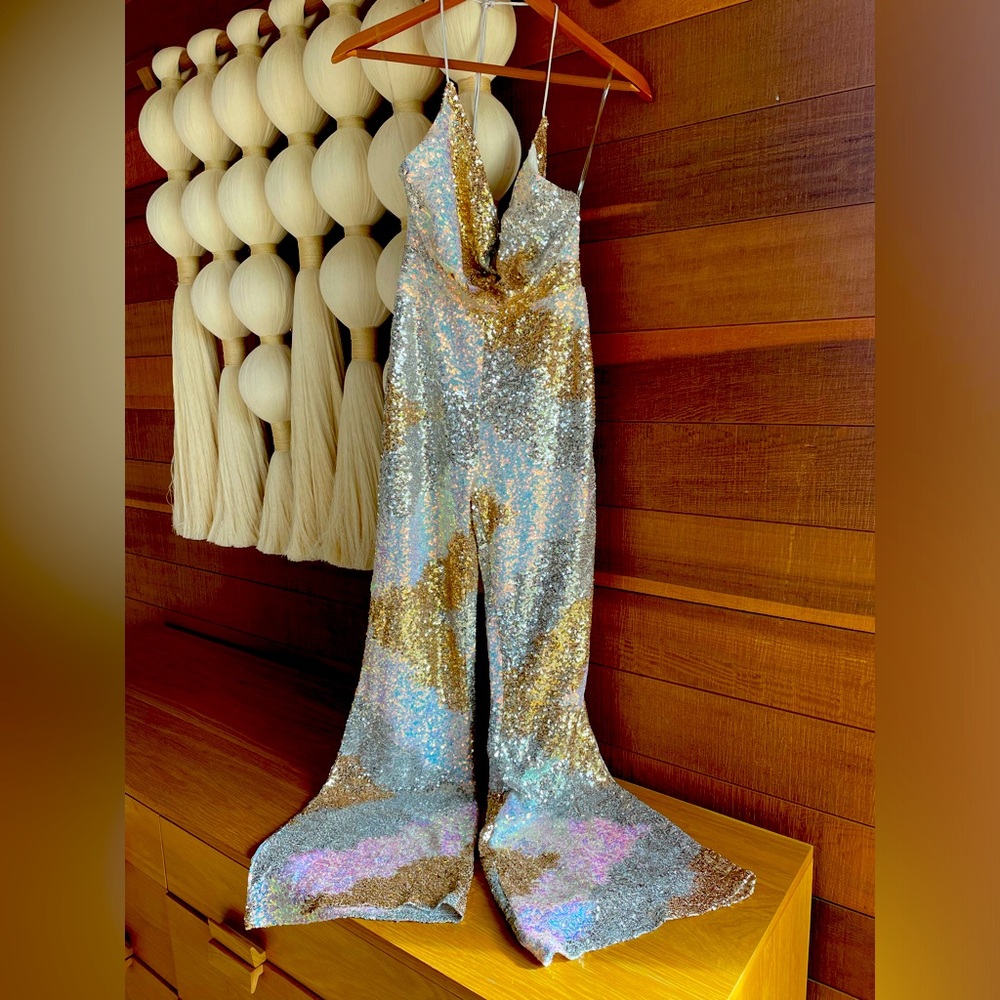 12th Tribe Genevieve Sequin Jumpsuit